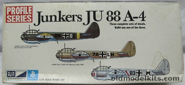 MPC 1/72 Junkers Ju-88 A-4 Profile Series - 11/KG 3 'Blitz Geschwader' North Russian Front 1941 / 1 St(F)/121 Libya 1942 / 11/KG 54 Totenkopf Geschwader Russia 1942, 2-1505-150 plastic model kit